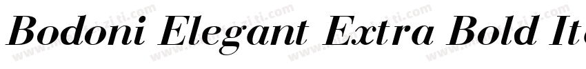 Bodoni Elegant Extra Bold Italic字体转换